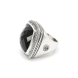 Vintage David Yurman Silver Ring with Black Onyx